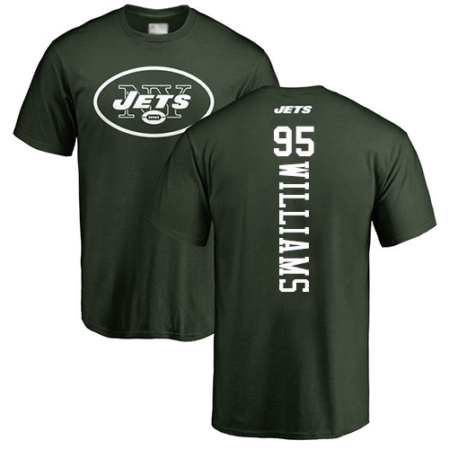 New York Jets Men Green Quinnen Williams Backer NFL Football #95 T Shirt->nfl t-shirts->Sports Accessory